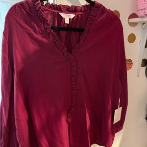 LC Lauren Conrad Women's Deep Pink Blouse
